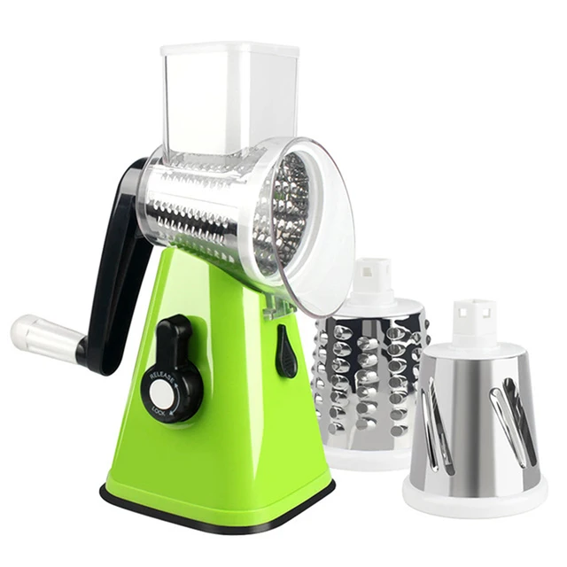 Kitchen HQ Speed Grater and Slicer W/suction Base II Black 3 SS Drum Blades  for sale online