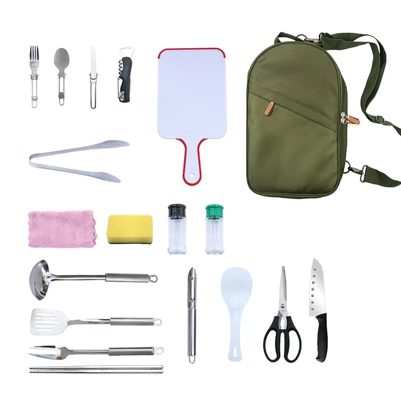 Portable Camping Utensils Set Camp Cooking Kit With Organized Bag Buy