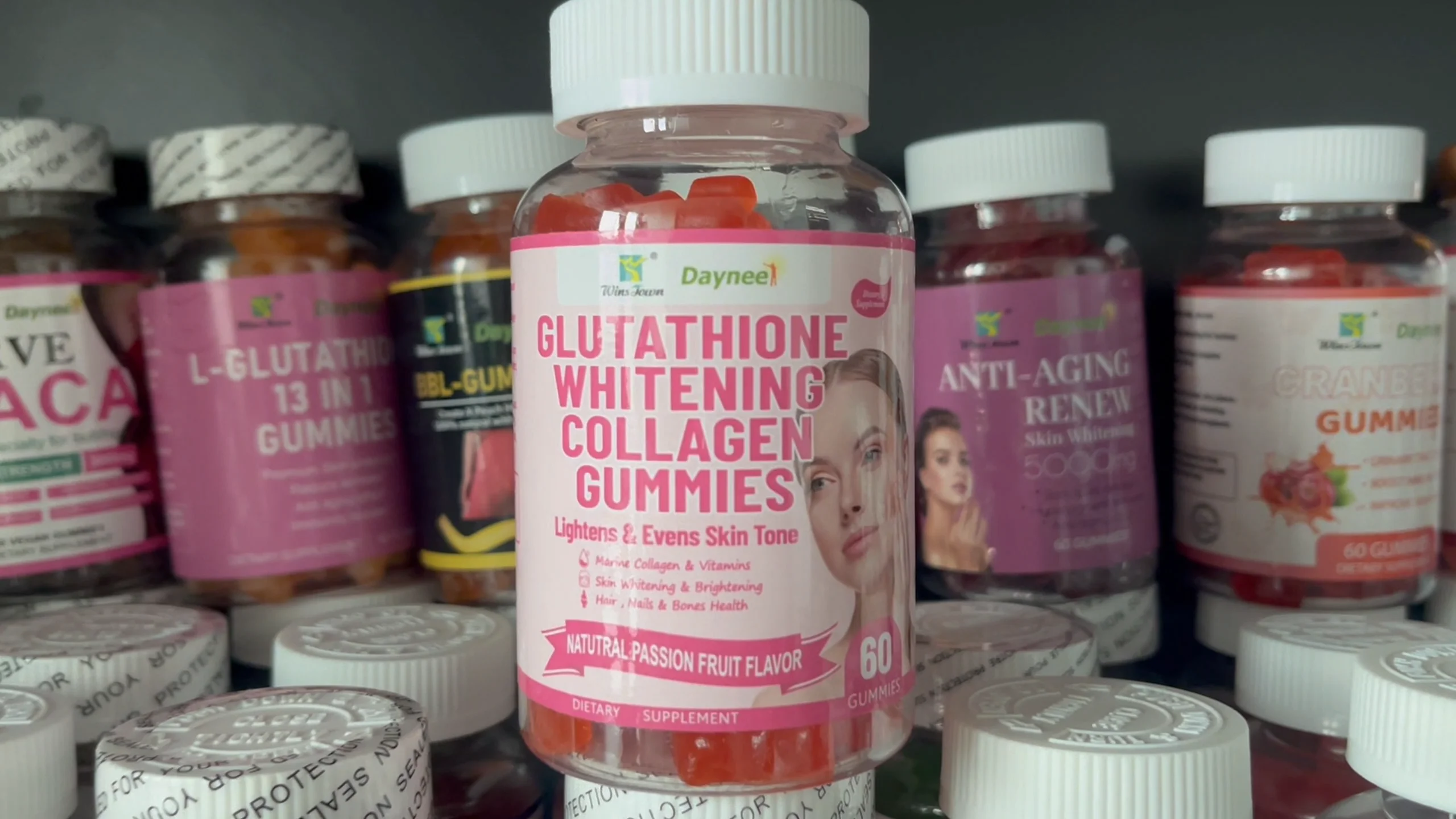 glutathione serum uncommon james L-Glutathione Collagen Beauty Supplements Sweet Flavored Hard Gummy Candies  for Skin Brightening Include Sugar Vitamin Cartoon