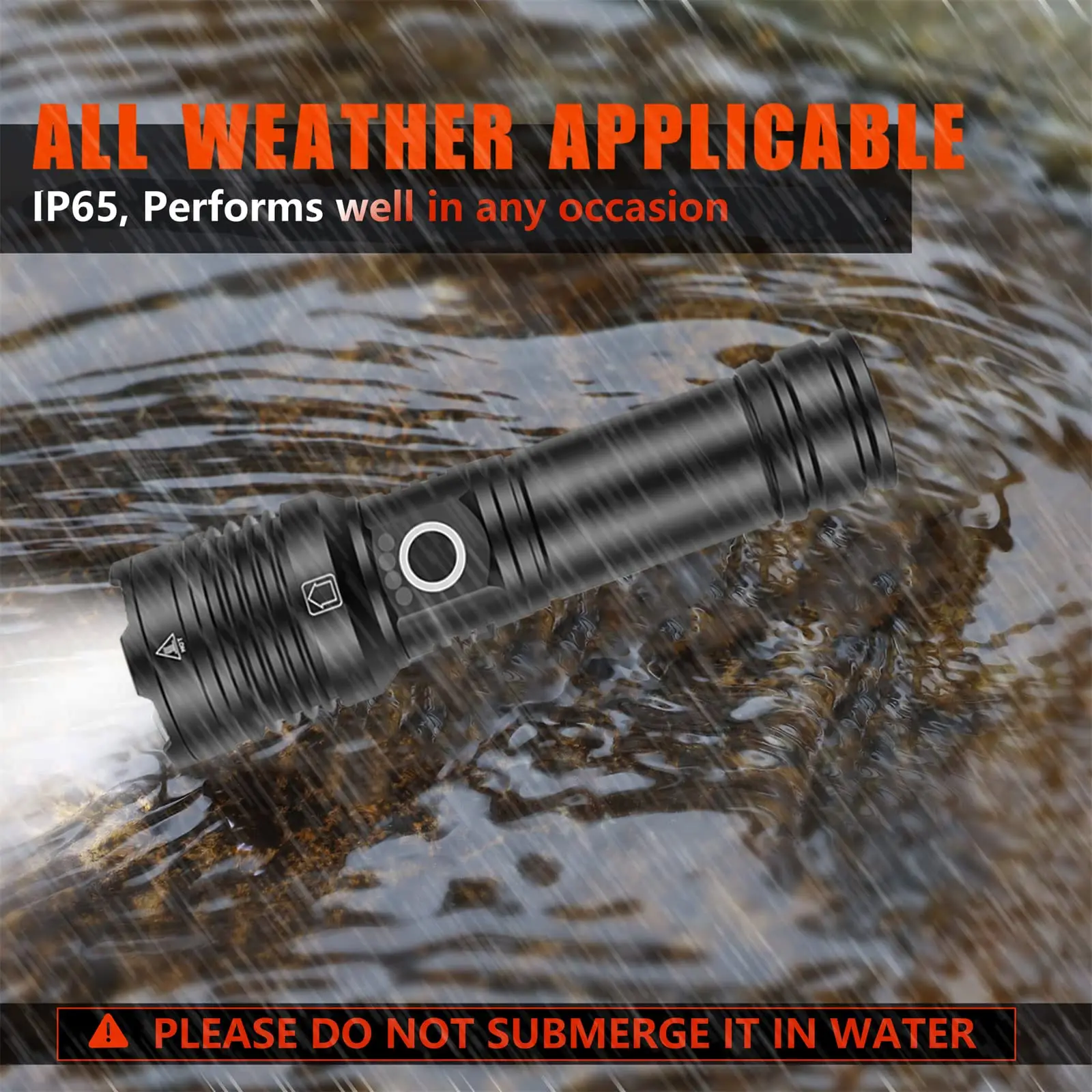 High Lumen Flashlight USB Rechargeable LED Flashlight Zoom Handheld Waterproof Flashlight