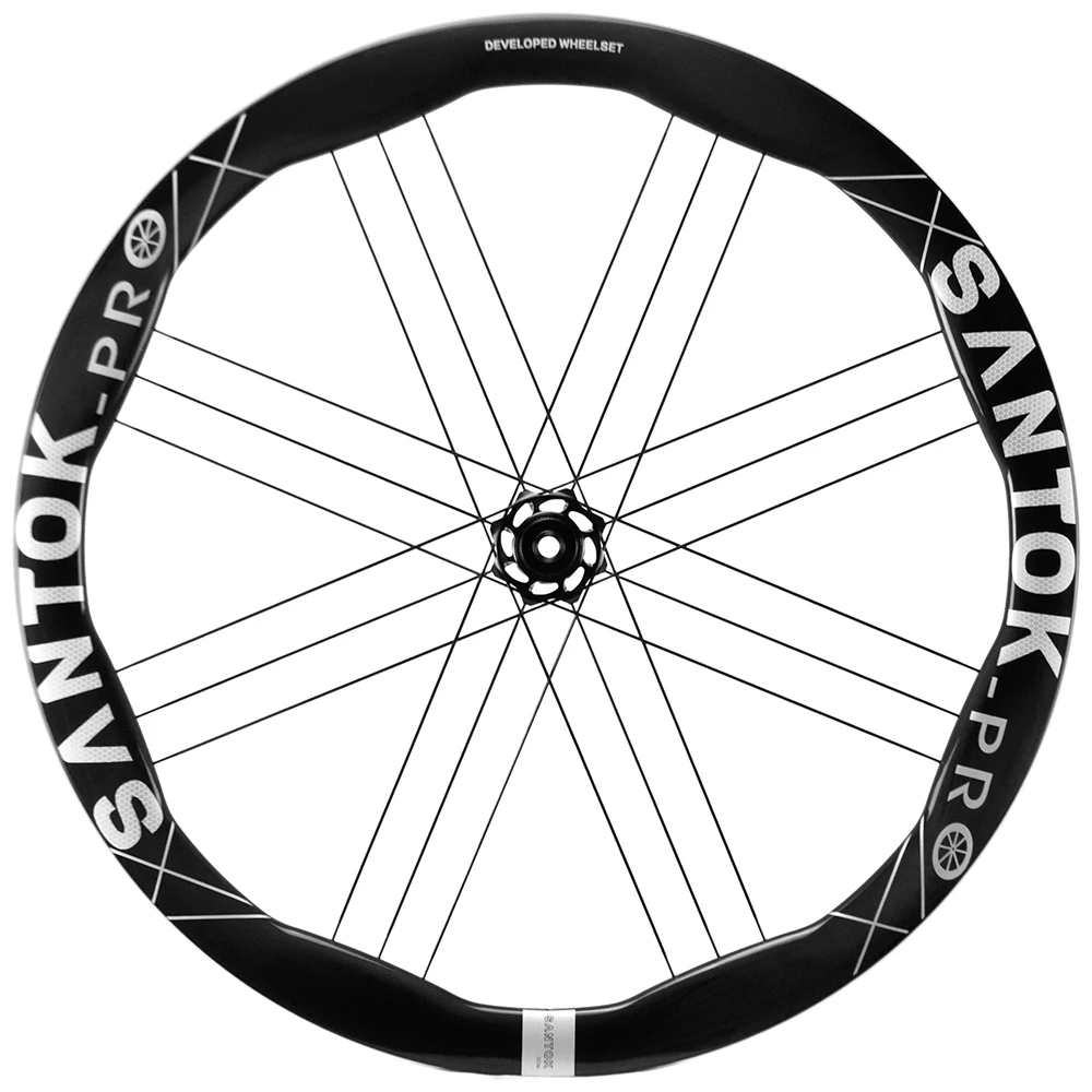 SANTOK 700C Wave Carbon Wheel Set Suitable for HG and XDR Freehub Tubeless Compatible