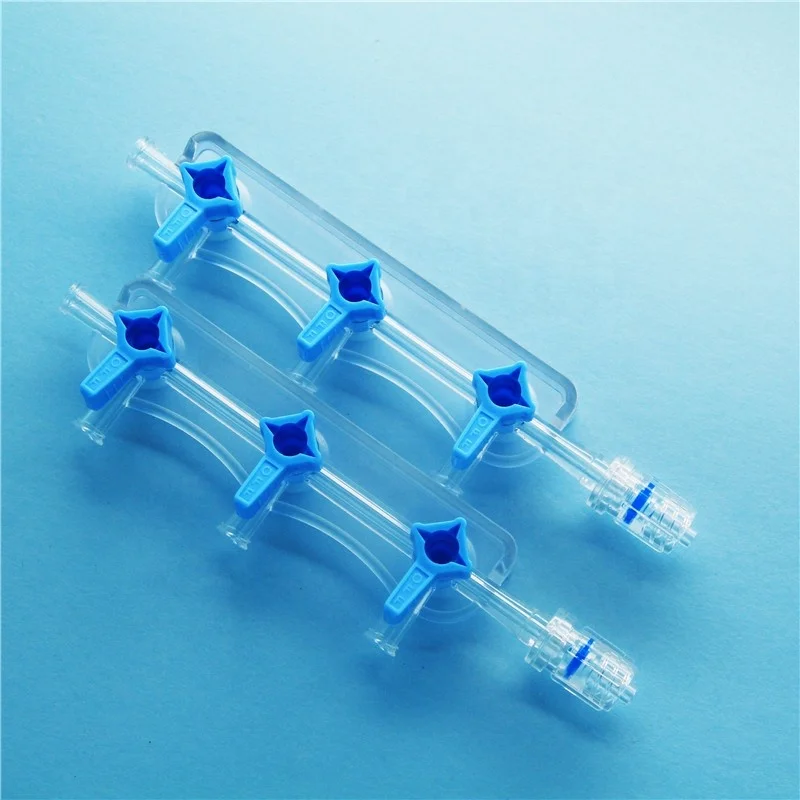 Tianck Medical Manufacturer Single-use Disposable Supplies Intervention 2 or 3 Ports Manifold
