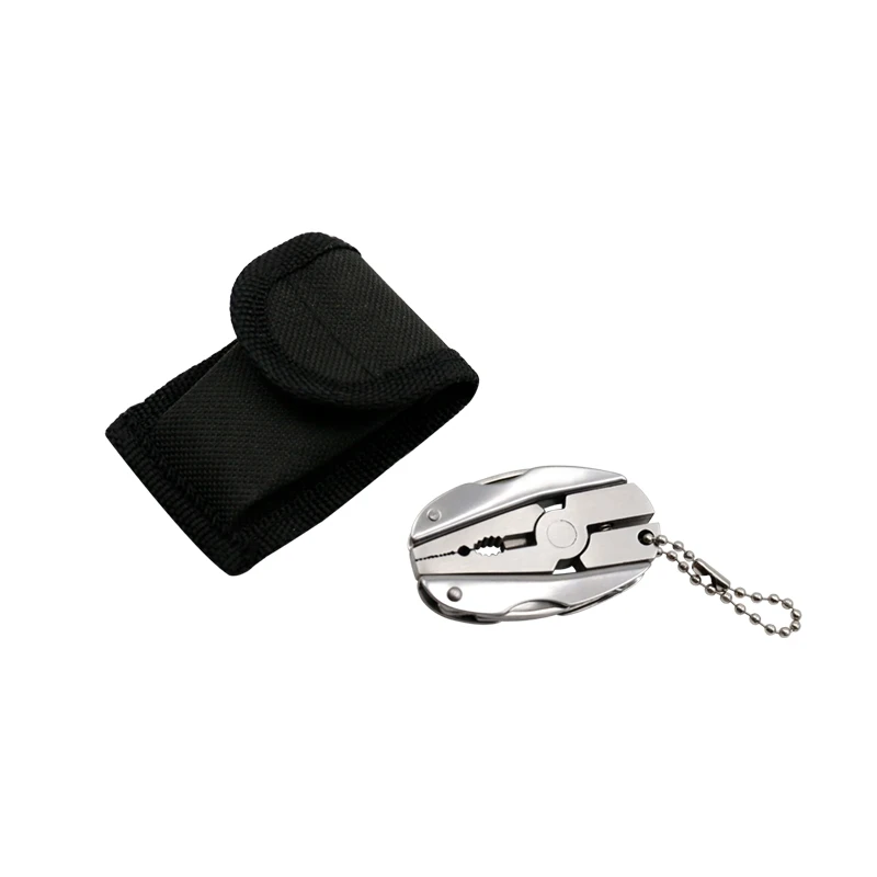 Promotion Stocked Mini EDC Chrome Vanadium Stainless Steel Pocket Knife Multi-Tool Plier Key Ring for Industrial Cutting