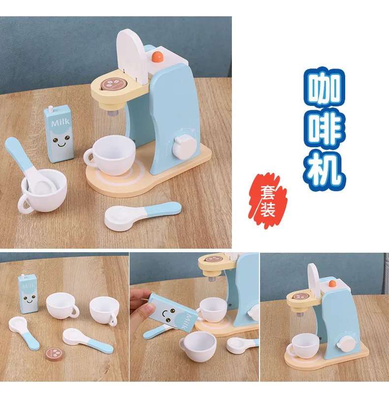 Wooden Kitchen Pretend Play Toy Simulation Wooden Fruits Food Mixer Baby Early Learning Educational Toys For Child Funny