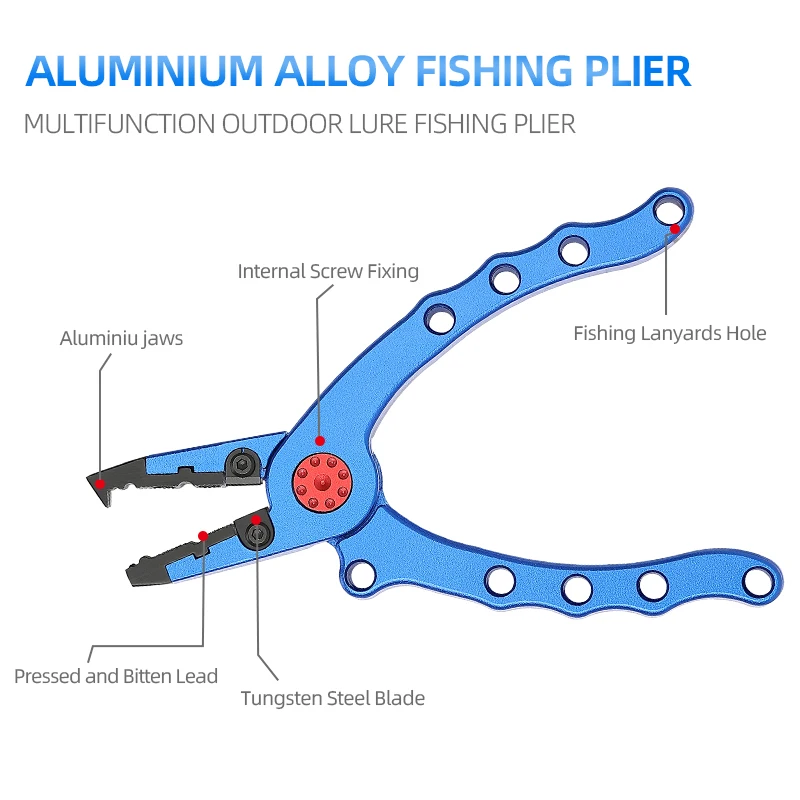 Aluminium Alloy Forceps Cutter Fisherman Lure Braid Lanyard Cutters