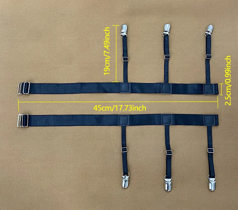 Shirt Stays Garters Belt Adjustable Elastic Shirt Holder Straps Keep Tucked in Non-Slip Tuckers Leg Suspenders for Men Women