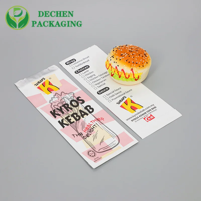 Kebab Packaging Aluminium Foil Paper Bag For Food