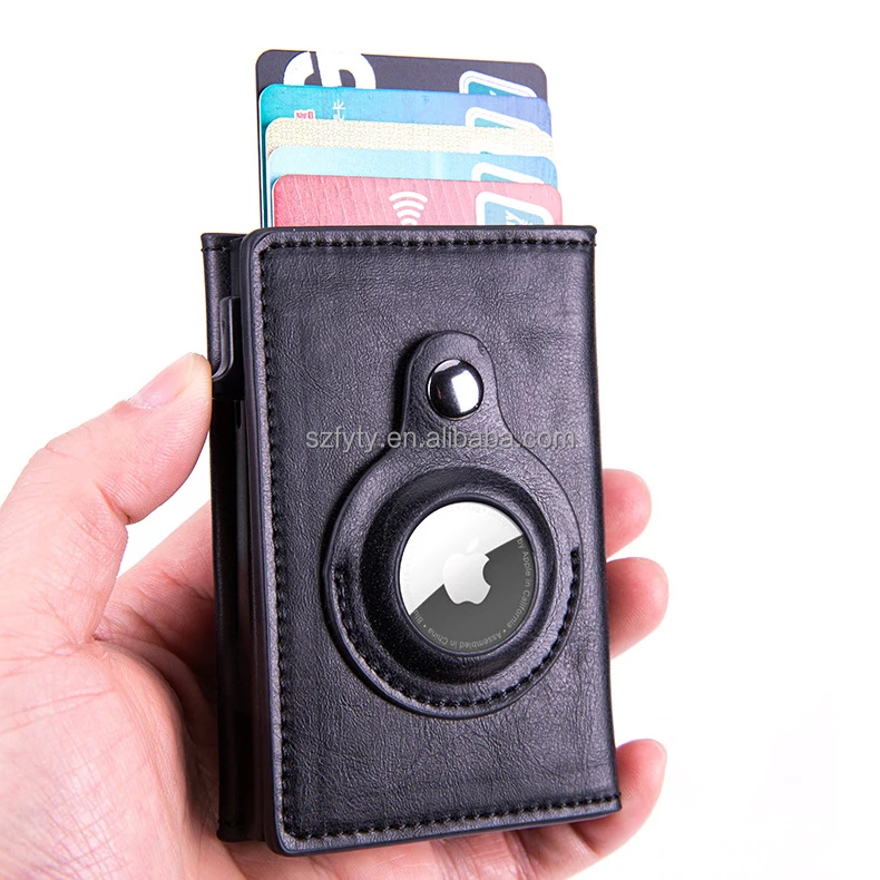 Stock Pop up Aluminum Magnetic Slim Wallet AirTg Holder RFID Protect
