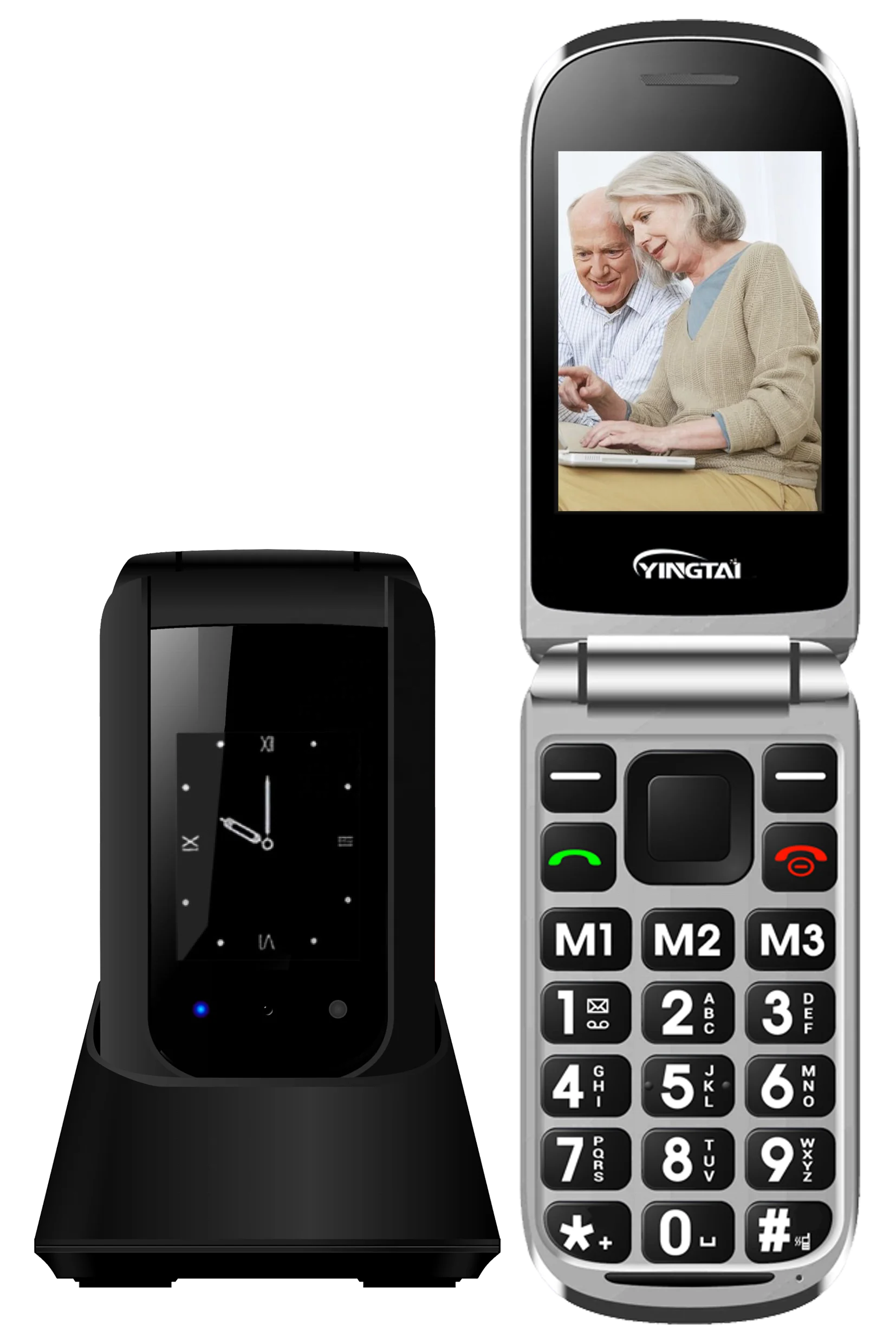 
Складные мобильные телефоны YINGTAI GSM с двумя sim-картами и двумя экранами, телефон-раскладушка с клавиатурой для пожилых людей по хорошей цене 2G 