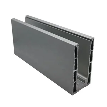 Easy to install adjustable glass horizontal glass railing aluminum U channel