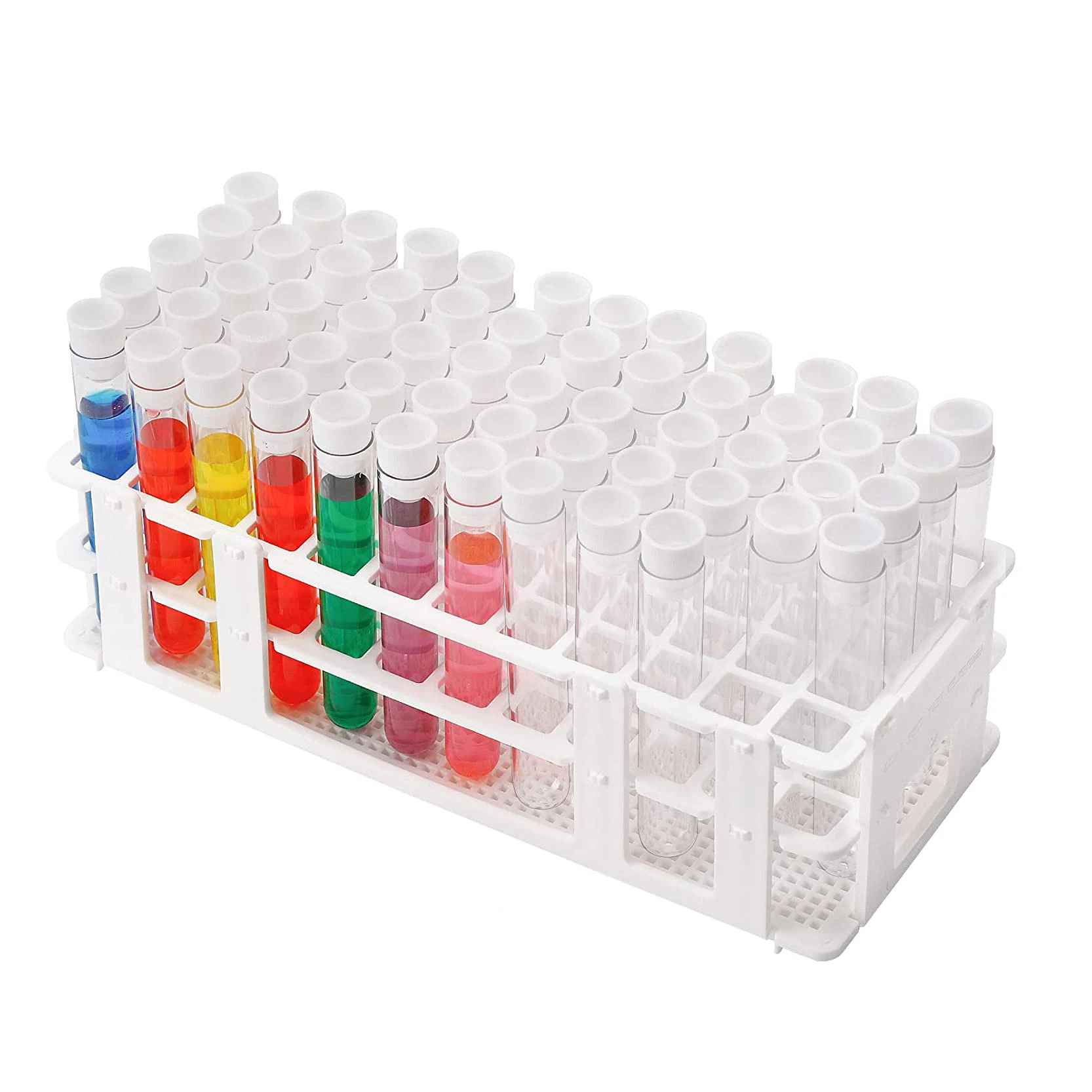 Detachable Test Tube Storage Display Rack Laboratory 60 Well Multifunction Plastic Test Tube