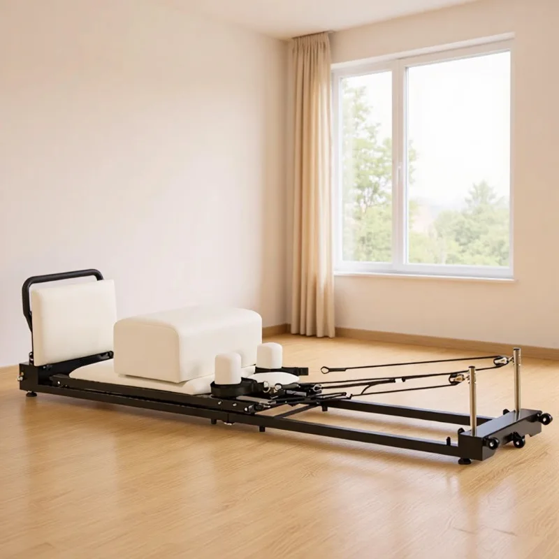 Foldable Oak Frame Pilates Reformer Suitable for Home Use Portable Design Pilates Studio Equipment
