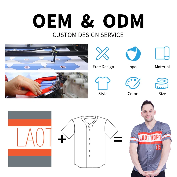 Custom Sublimated Team Name Logo Number Printing Sports Baseball Wear Uniform Women Men Baseball Jerseys