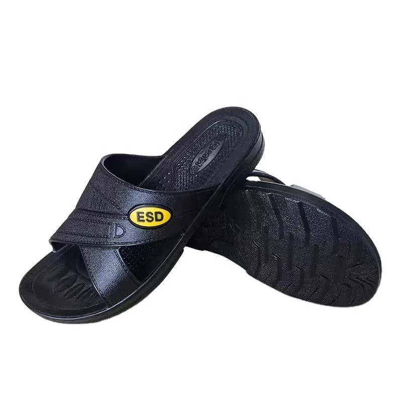 Unisex SPU Anti-Static Work Safety Sandal Cleanroom ESD Slipper for Electronics & Semiconductor Factory Antistatic Clog Sandal