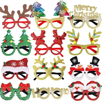New Christmas Decoration Glasses Adult Children Christmas Party Decoration Props Old Man Snowman Glasses Frame