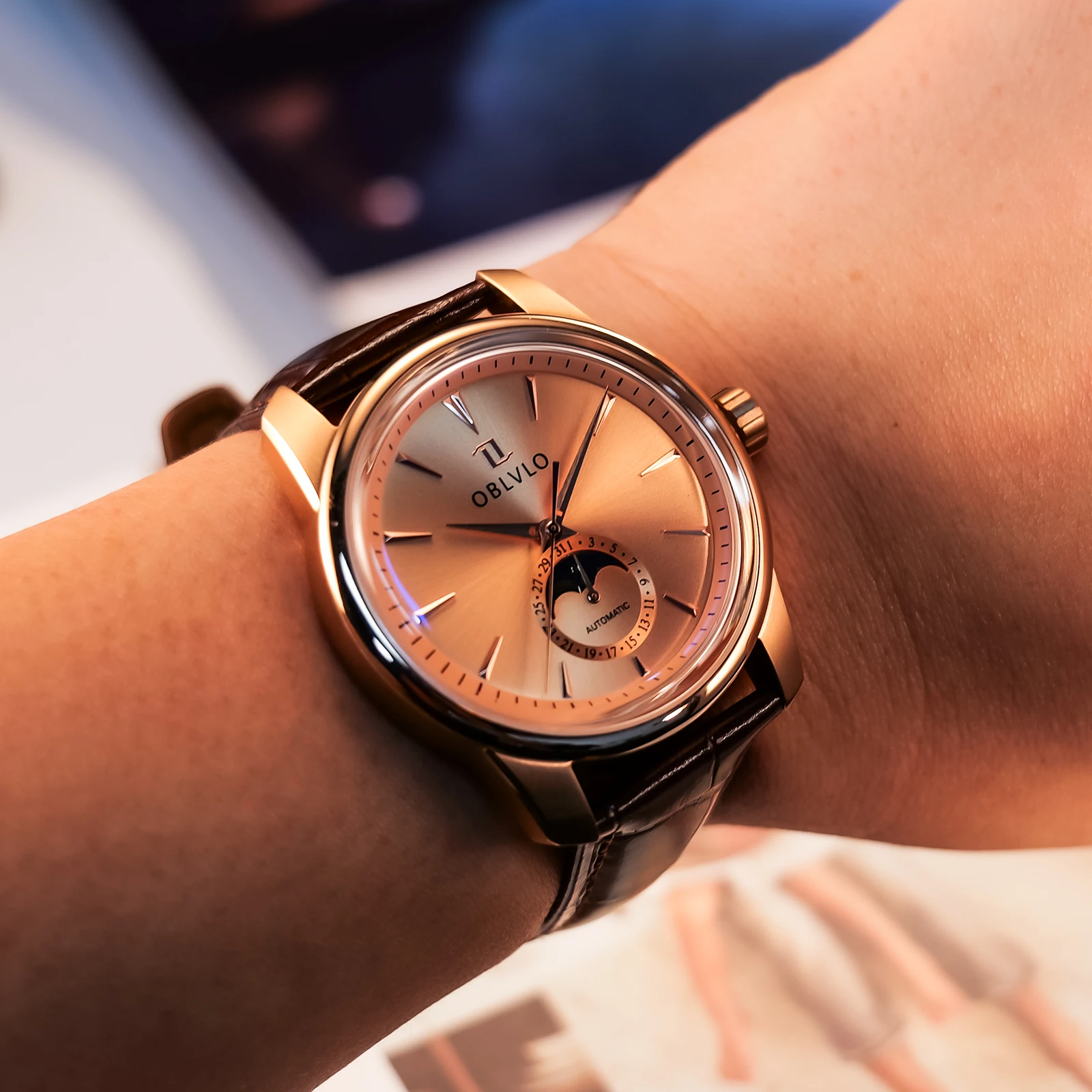 OBLVLO 奢? 316l 不??男士手表?尚陀??自?上?自?手表防水商?男士手表 SK-TOUR (SK-TOUR-YWY) 並行輸入品 OBLVLO 歐弗洛JM轉子系列-碳纖黑| 其他專櫃品牌錶| Yahoo購物中心