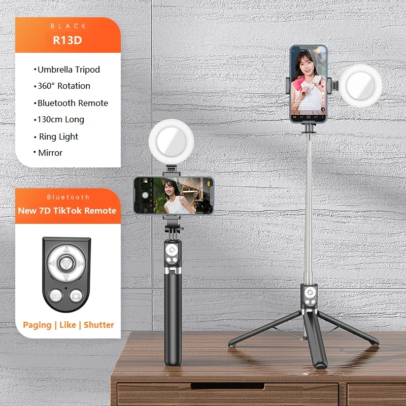 Trípode Palo De Luz De Tik Tok R13D 7D TikTok 51 Pulgadas De Largo