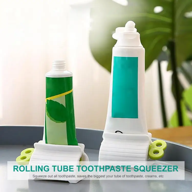 Rolling Tube Toothpaste Squeezer Vertical Toothpaste Seat Manual Rotate Toothpaste Dispenser for Bathroom
