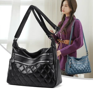 Fashion Crocodile Pattern Handbag Shoulder Bag Set Large Capacity Water Resistant Zipper Closure Portable Chain for Women
