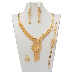 Luxury Designer Jewelry High Quality Jewelry Sets 18k Gold for Women Choker Set Indian
