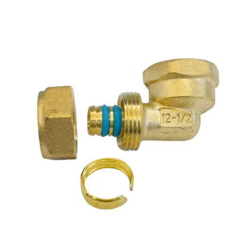 Pex-Al-Pex Pipe Brass Fittings Female Elbow Compression Brass Fittings