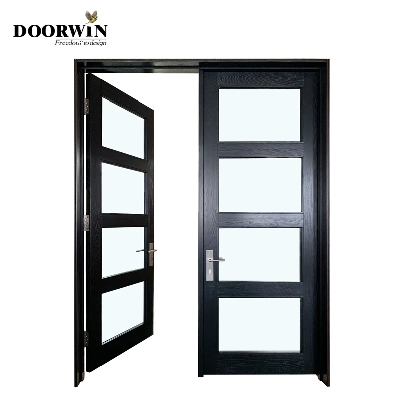 Doorwin American Hot Sale Exterior Modern Door Double Glazed Glass