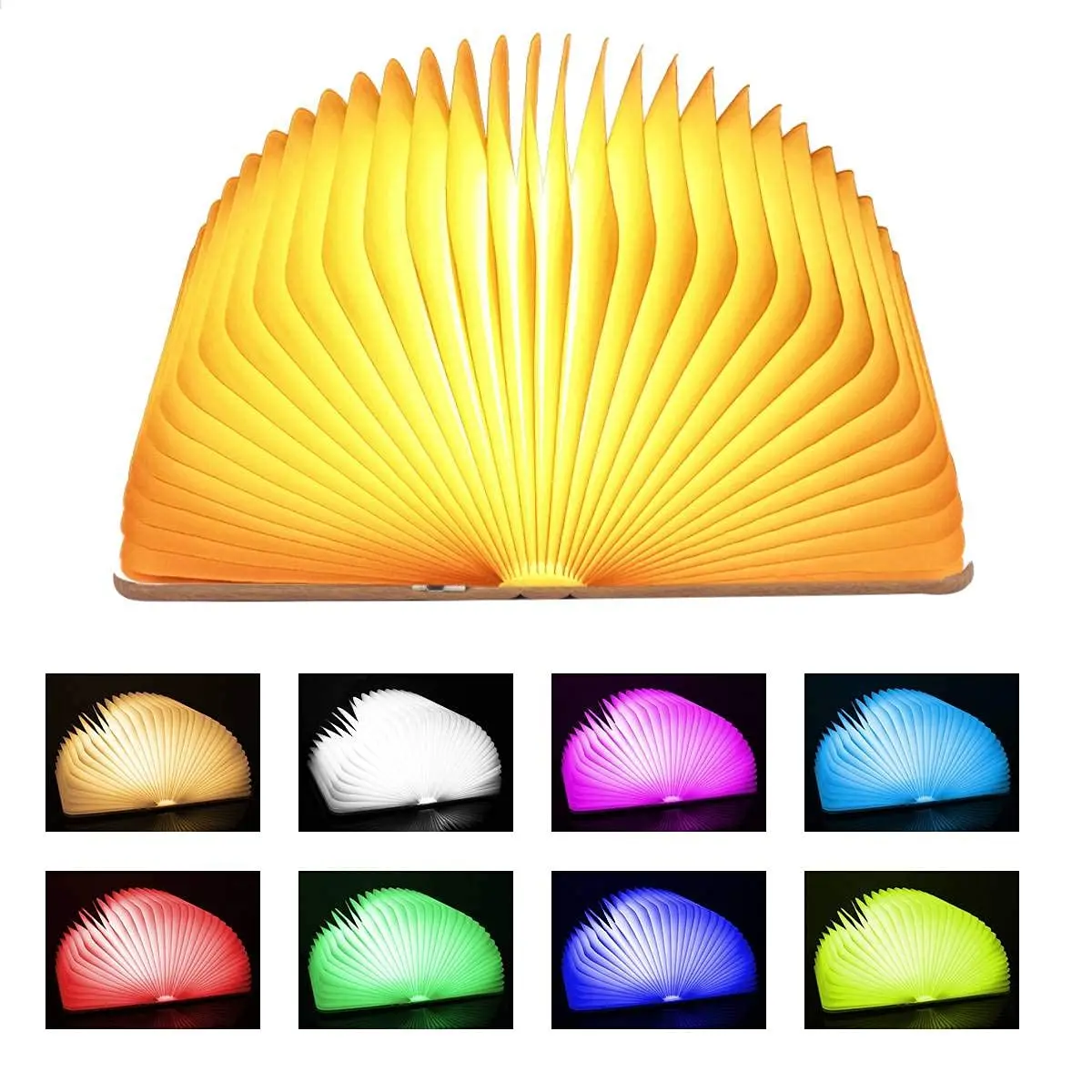 product book light novelty folding book lamp 5 colors folding night light portable desk light-38