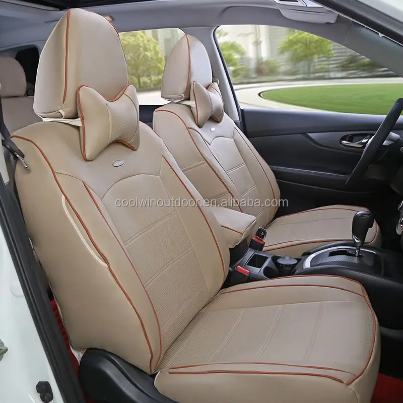 Полный комплект универсальных кожаных чехлов для автомобильных сидений с подушкой автомобильного сиденья