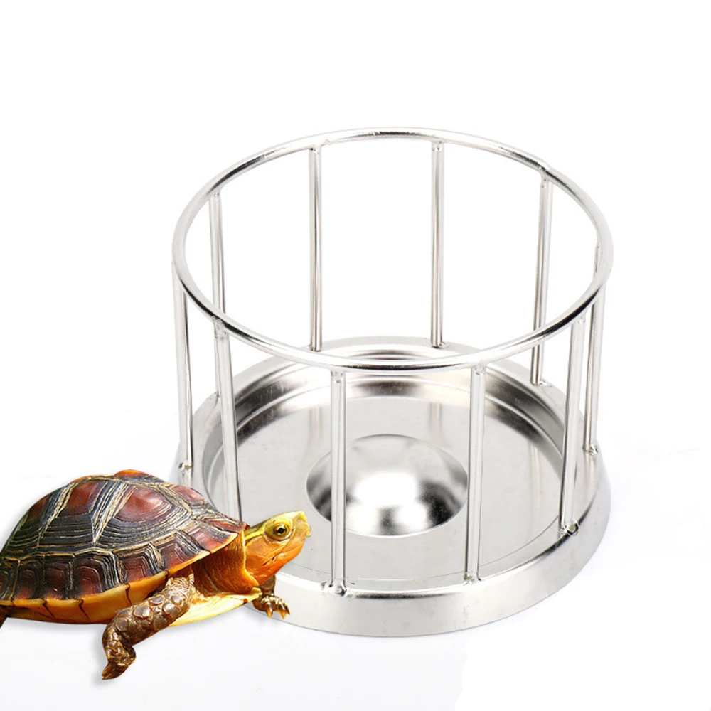 14cm Round Stainless Steel Pet Feeder Bowl for Reptiles