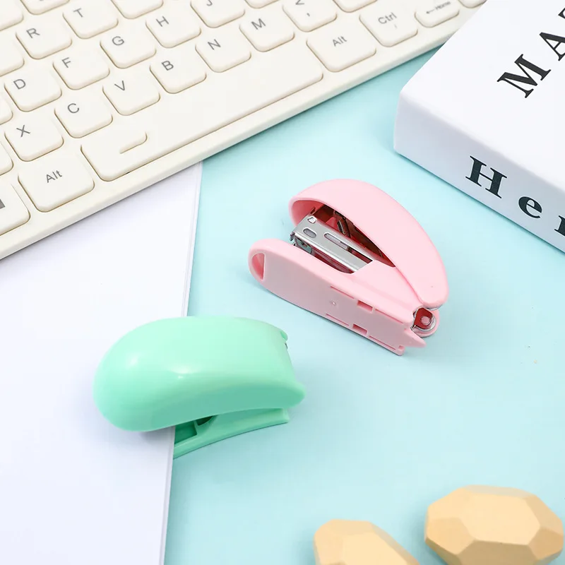 Color Cute Mini Stapler Student Stationery Supplies Multi-function Paper Binding Stapler Manufacturers Direct Wholesale