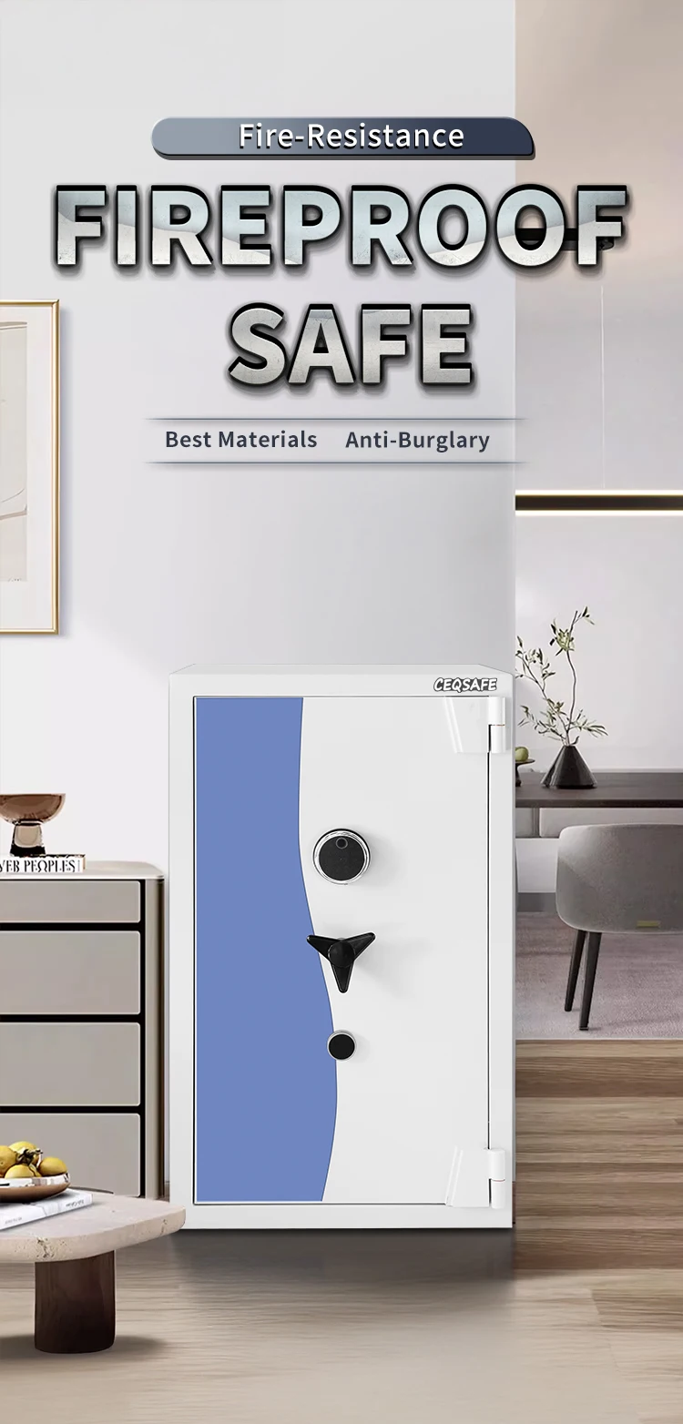 CEQSAFE Wholesale Price Safe Box Fingerprint Office Digital Strongbox Security Fireproof Safe Box for Money factory