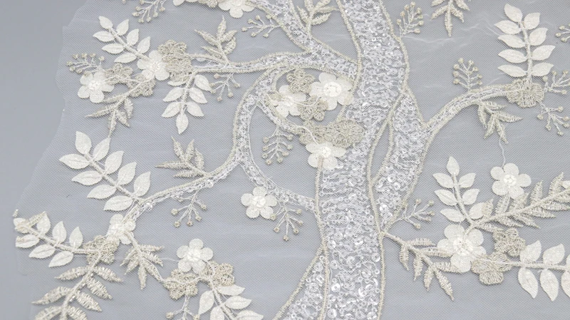 Manufacturer Wholesale Price 3d Embroidery Fabric Premium Mesh Sequin Fabric for Garment 12 H0fb4a5604a694092a15b1d420837b12bw