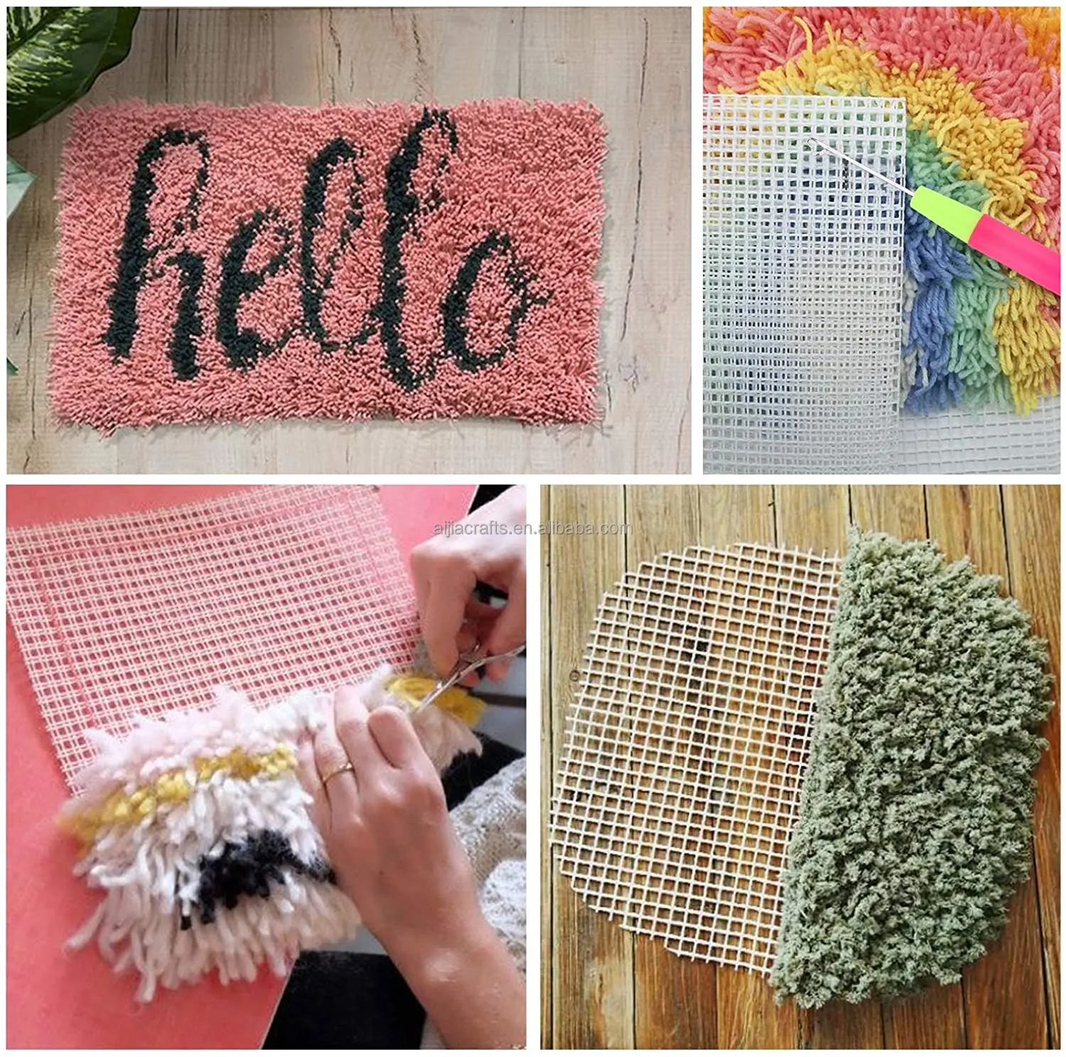 1x1.5m Rug Hooking Mesh Canvas DIY Blank Rug Canvas Mesh For Carpet Rug