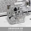 Transparent four-panel design [water ripple pattern]