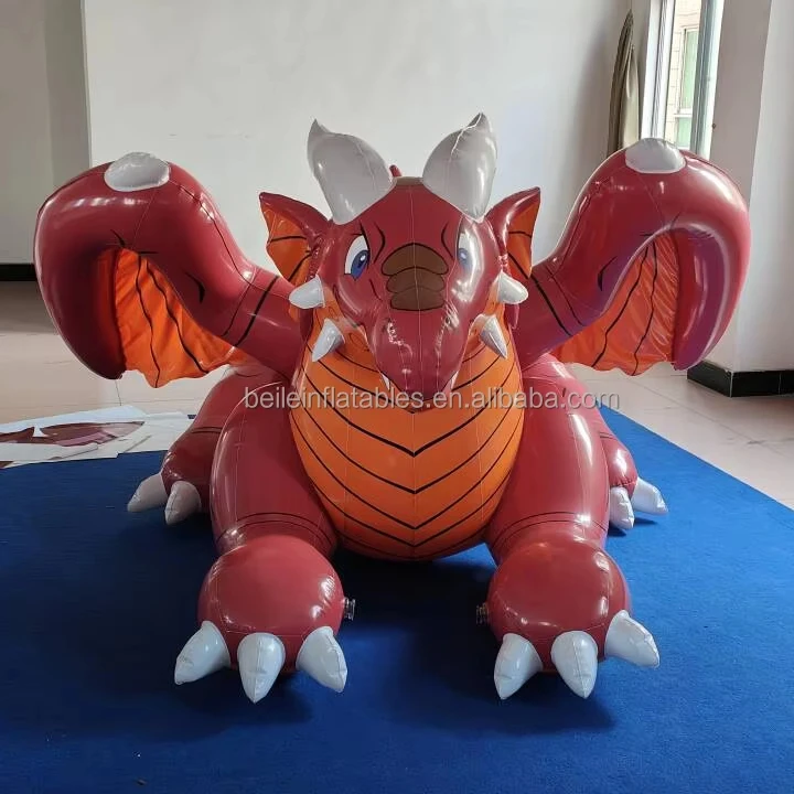 Custom Red Dragon PVC Inflatable Cartoon Animal Models for Advertising Toys