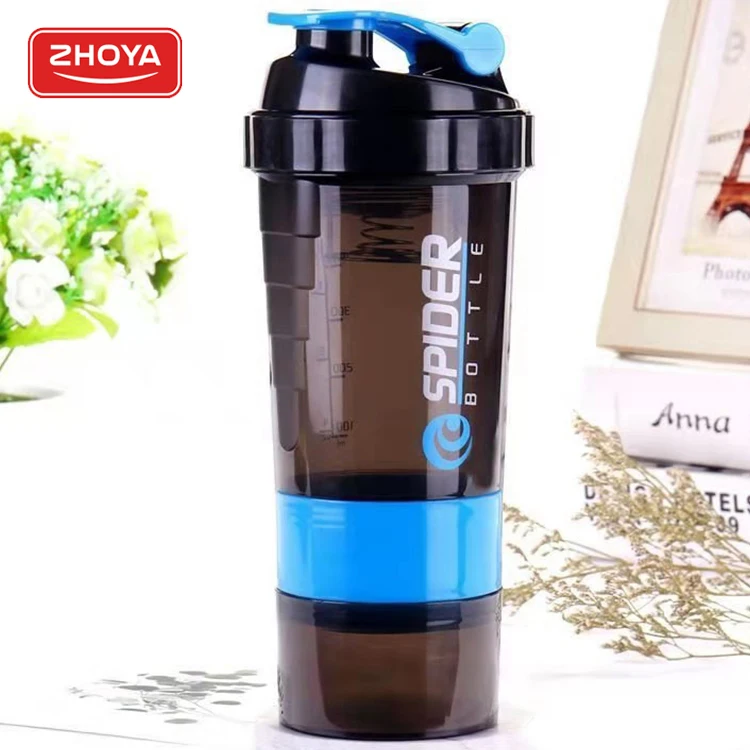 Фитнес здоровый пластик 3 слоя изготовленным на заказ логосом тренажерный зал protien шейкер бутылка без добавления бисфенола А 500 мл