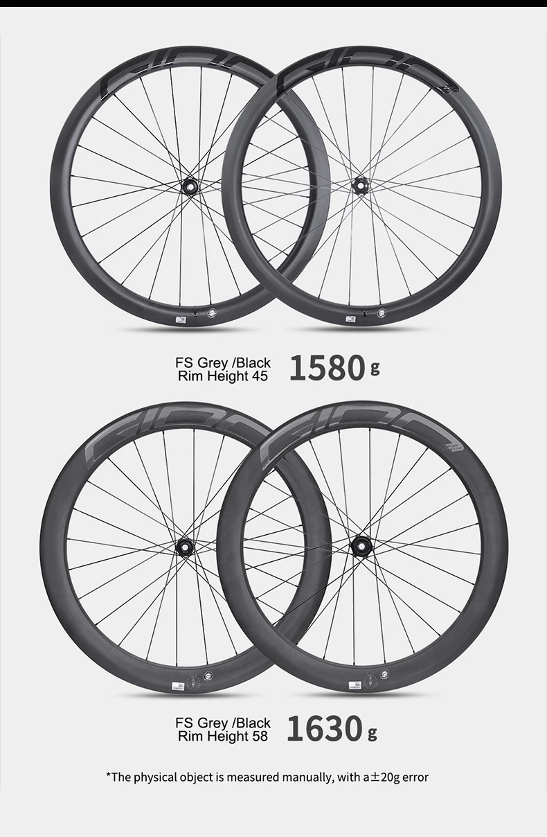GIOO FS PRO Carbon Bike Wheels - Premium Quality Disc Brakes