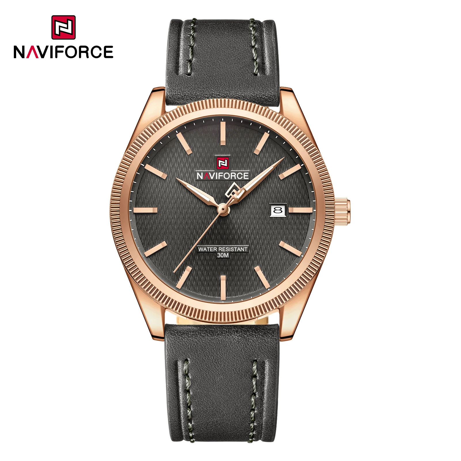 NAVIFORCE 9276 Men's Quartz Watch with Leather Strap