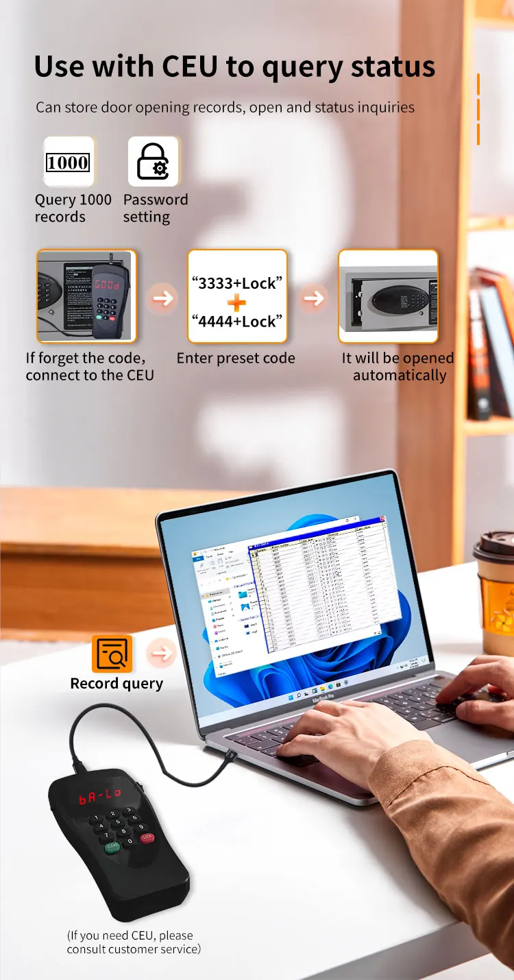 CEQSAFE Best Seller Electronic Digital Safe Box Hotel Room Safety Box for Hotel manufacture