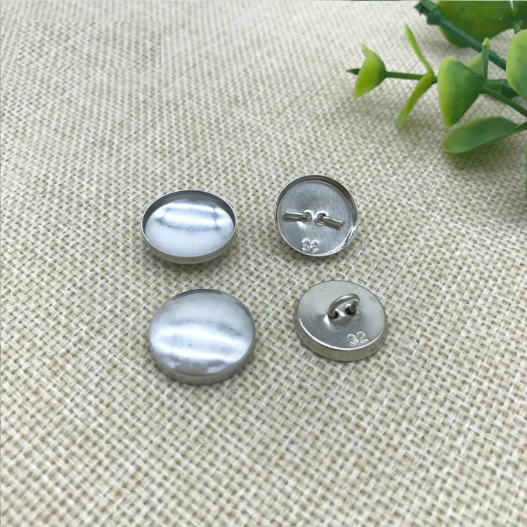 Custom Fabric Cover Aluminum Shell Buttons Flat Back Aluminum Cap Button Fabric Covered Button