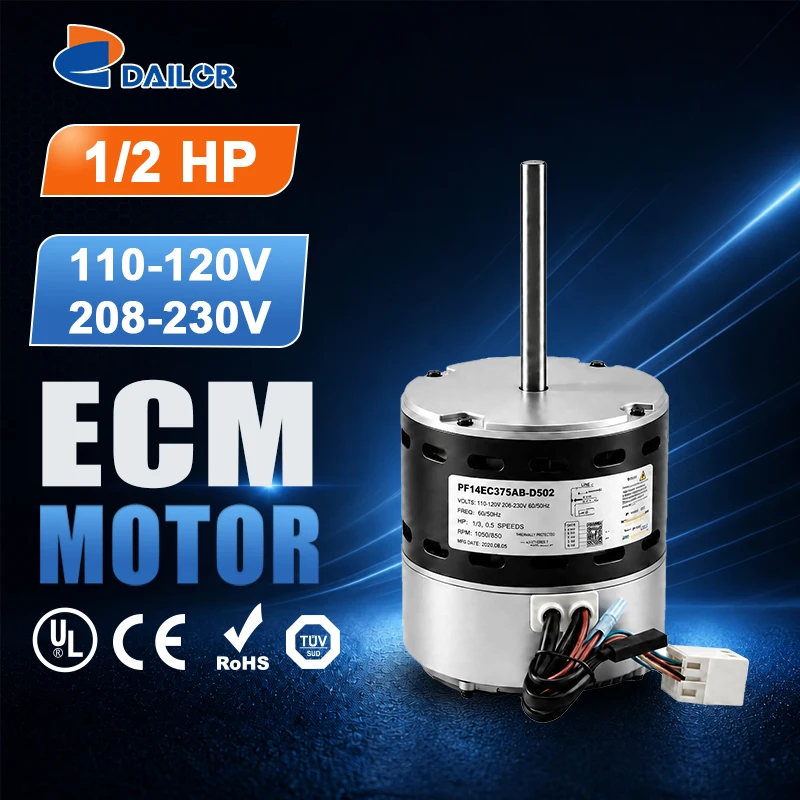 motor ECM HVAC de torque constante de substituição de 1/2 HP, 110–120 V / 208–230 V, 1075 RPM, modelo X-13, 10856, 10857, 10858, 10859, 10860, 10861, 10865