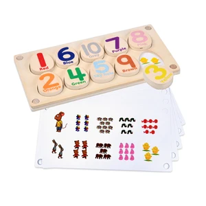 Montessori Early Education Toys - Baby Kids Number Color Shape Recognition Blocks Smart Egg & Math Counting Board