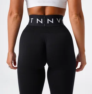 Fitness Apparel Custom Black Sport Seamless Leggings