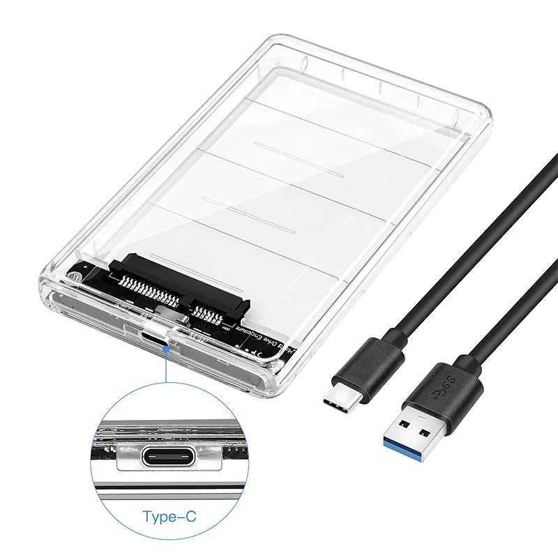 Dropshipping 3.5 inch HDD SATA IDE Plastic Storage Box Hard Drive Disk Enclosure Case