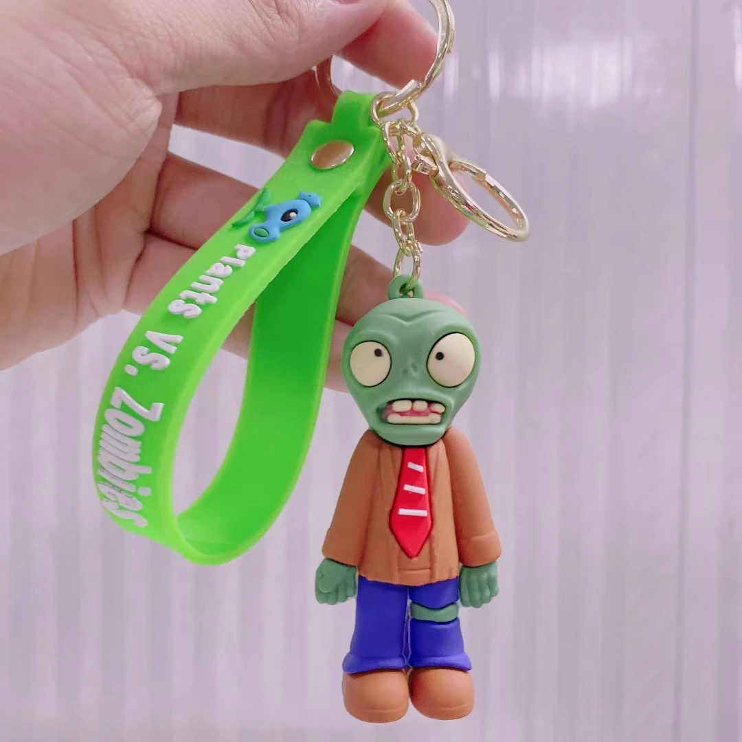 Wholesale Silicone Plants Vs. Zombies Key Chain Cartoon Bag