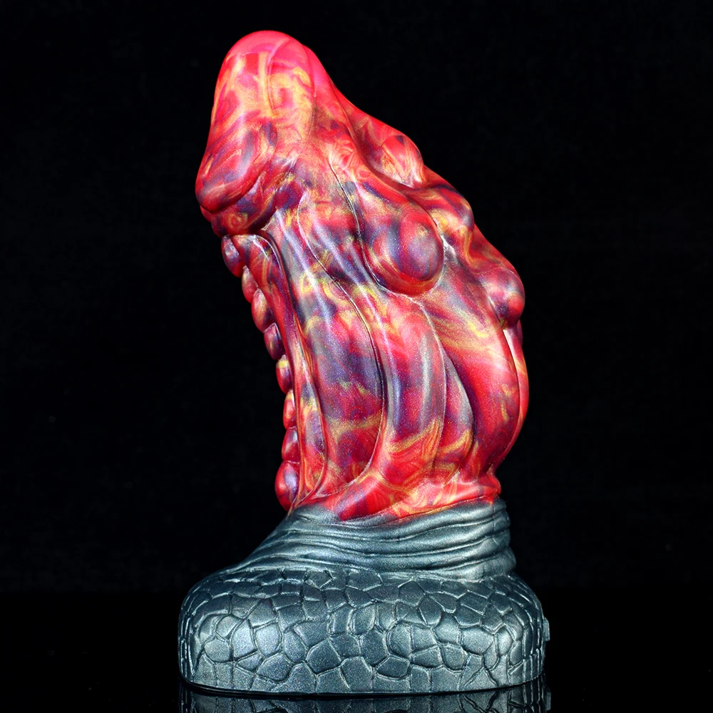 NNSX Newest Curve Scales Short Anal Plug Dragon Dildo with Suction Cup Thick Conical Head Erotic 18+ Sex Toy for Women