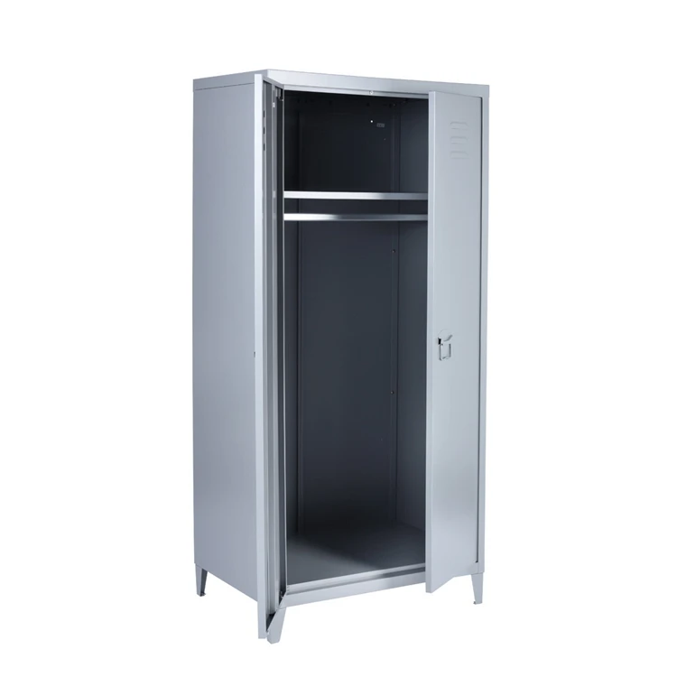 DROPSHIP OK EU 2 doors industrial metal storage cabinet 2 layer wardrobe cabinet