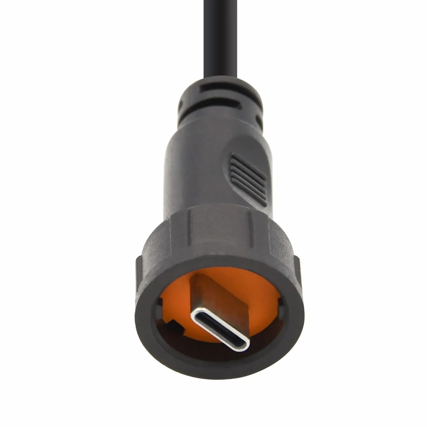 Speed 3.0 3.1 Panel Mount Round Hole Male Female Overmolded Cable USB C type C Cable waterproof usb connector