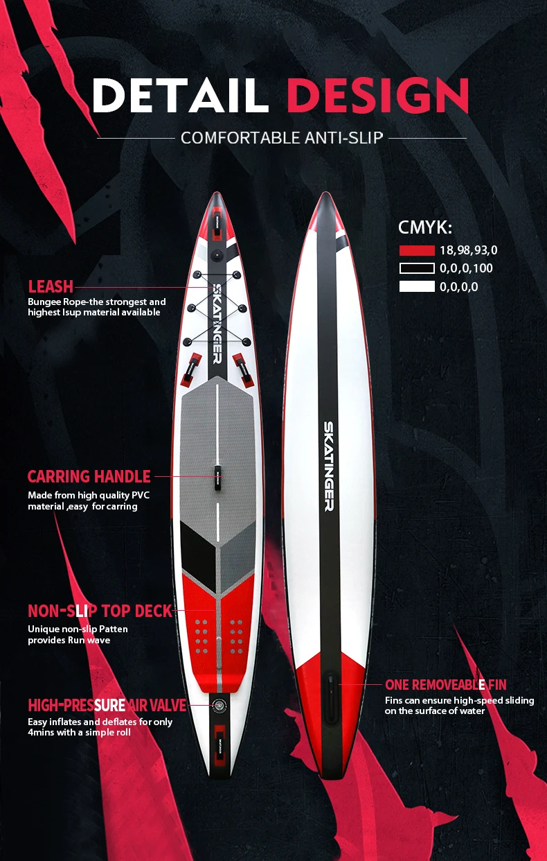Skatinger Double Layer Inflatable Race Sup Board Carbon Supboard For ...
