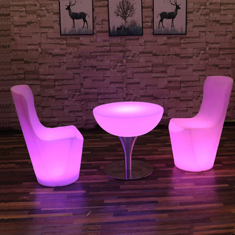 New Stype Led Bar Stool Illuminated Led Plastic Chair Lighting Bar